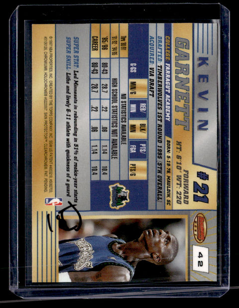 1996-97 Bowman's Best #42 Kevin Garnett