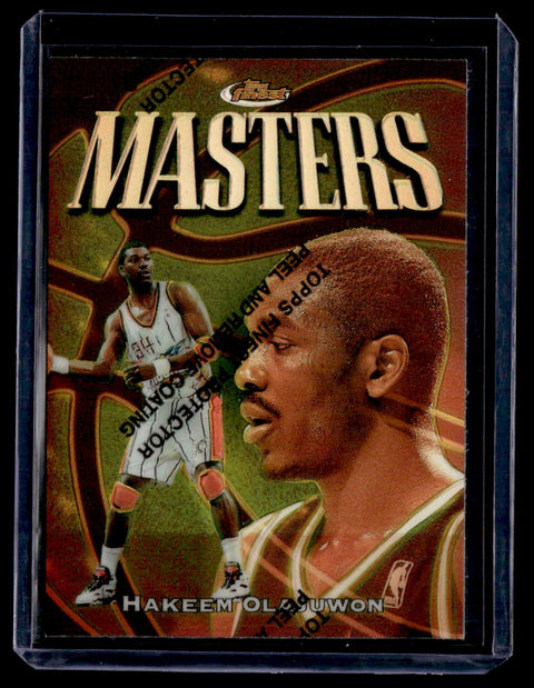 1996 Topps Finest #195 Hakeem Olajuwon Refractor