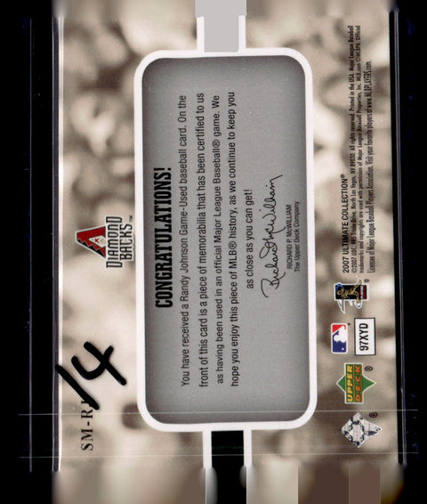 2007 Upper Deck Ultimate Collection #SM-RJ Randy Johnson Ultimate Star Materials