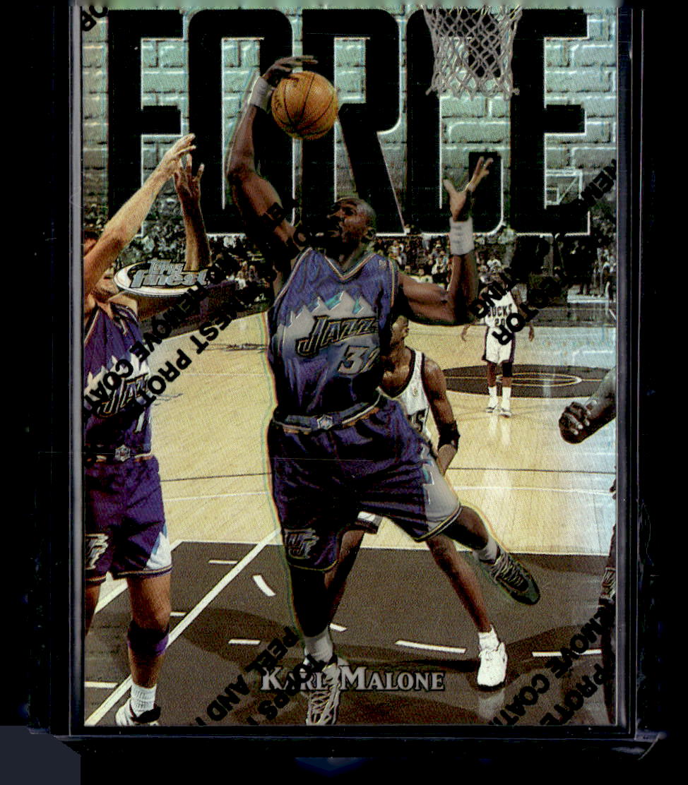 1997 Topps Finest #127 Karl Malone Refractor /1090