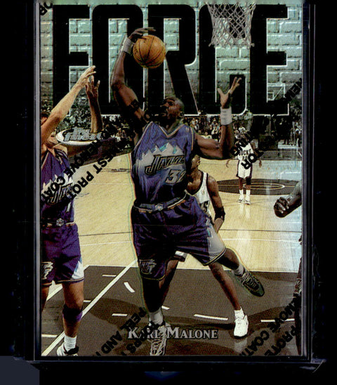 1997 Topps Finest #127 Karl Malone Refractor /1090