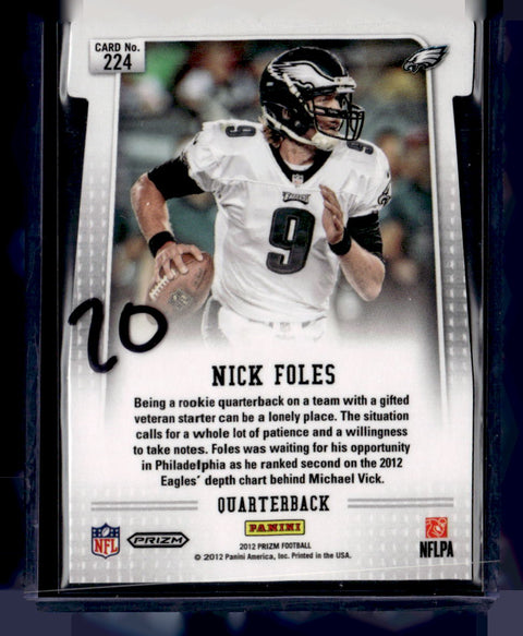2012 Panini Prizm #224 Nick Foles Red Die Cut