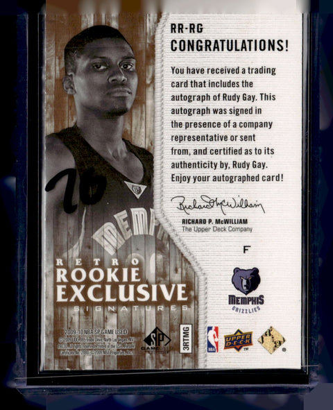 2009-10 SP Game Used #RR-RG Retro Rookie Exclusive Rudy Gay /100