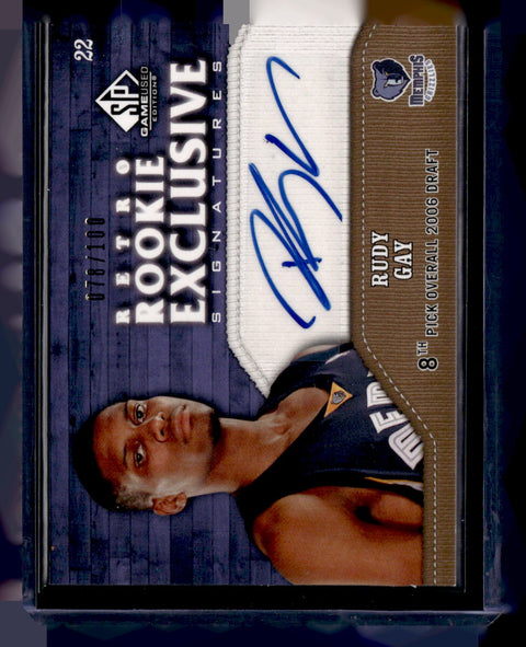2009-10 SP Game Used #RR-RG Retro Rookie Exclusive Rudy Gay /100