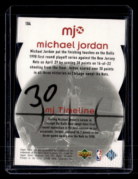 1998 Upper Deck MJx #104 Michael Jordan Timepieces Red #/2300