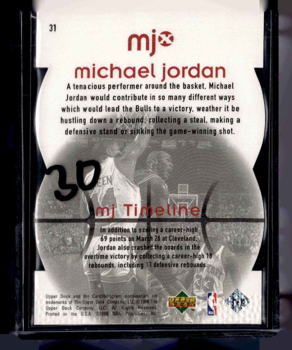 1998 Upper Deck MJx #31 Michael Jordan Timepieces Red #/2300