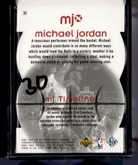1998 Upper Deck MJx #31 Michael Jordan Timepieces Red #/2300