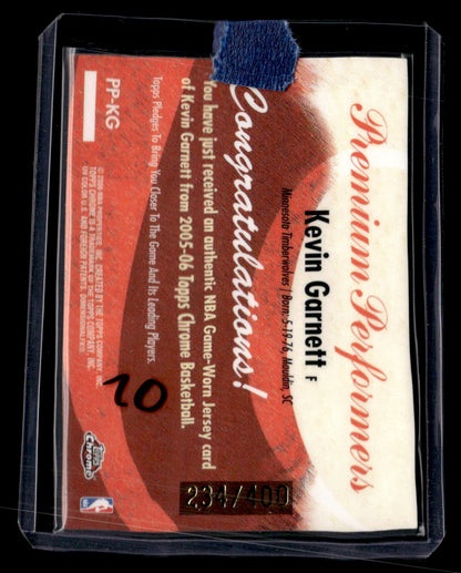 2006 Topps Chrome #PP-KG Kevin Garnett Premier Performers /400