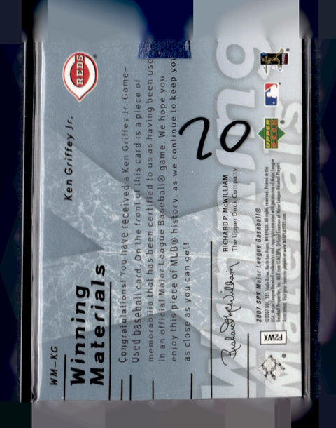 2007 SPX #WM-KG Ken Griffey Jr. Winning Material /175