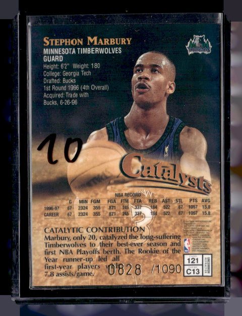 1997 Topps Finest #121 Stephon Marbury Refractor /1090