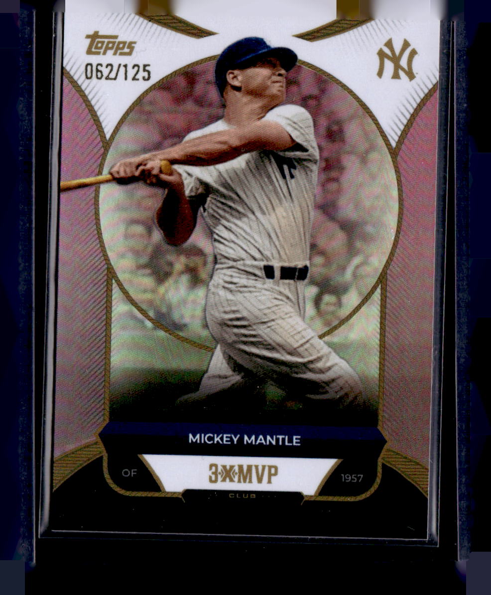2025 Topps 3xMVP #20 Mickey Mantle Pink Parallel /125