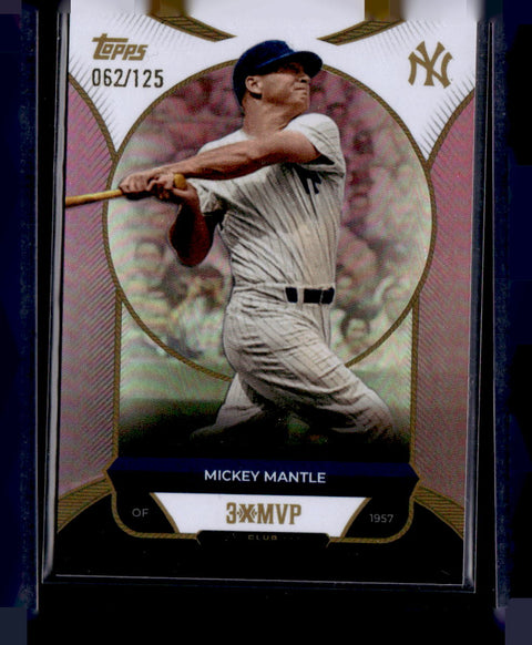 2025 Topps 3xMVP #20 Mickey Mantle Pink Parallel /125