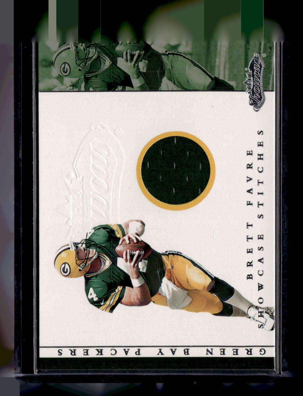 2001 Fleer Showcase Brett Favre Showcase Stitches