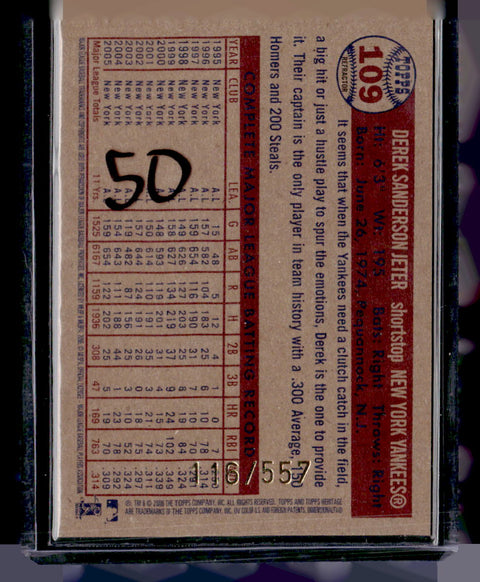 2006 Topps Heritage #109 Derek Jeter /557