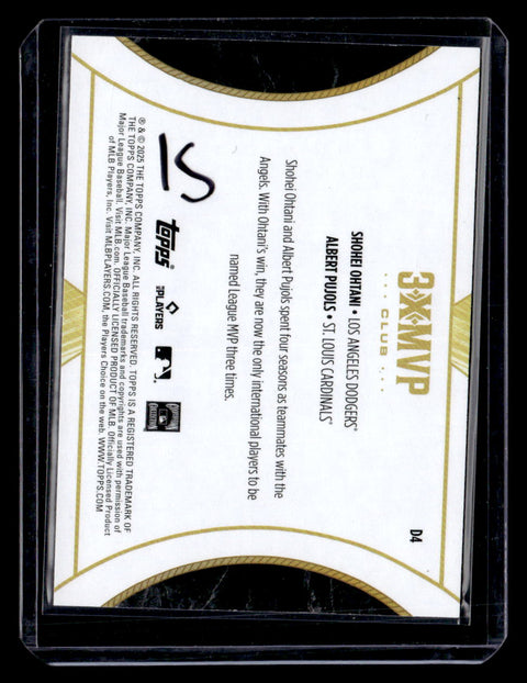 2025 Topps 3xMVP Club Shohei Ohtani / Albert Pujols