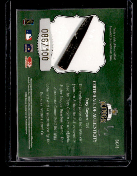 2003 Donruss #BK-18 Tony Gwynn Bat Kings /100