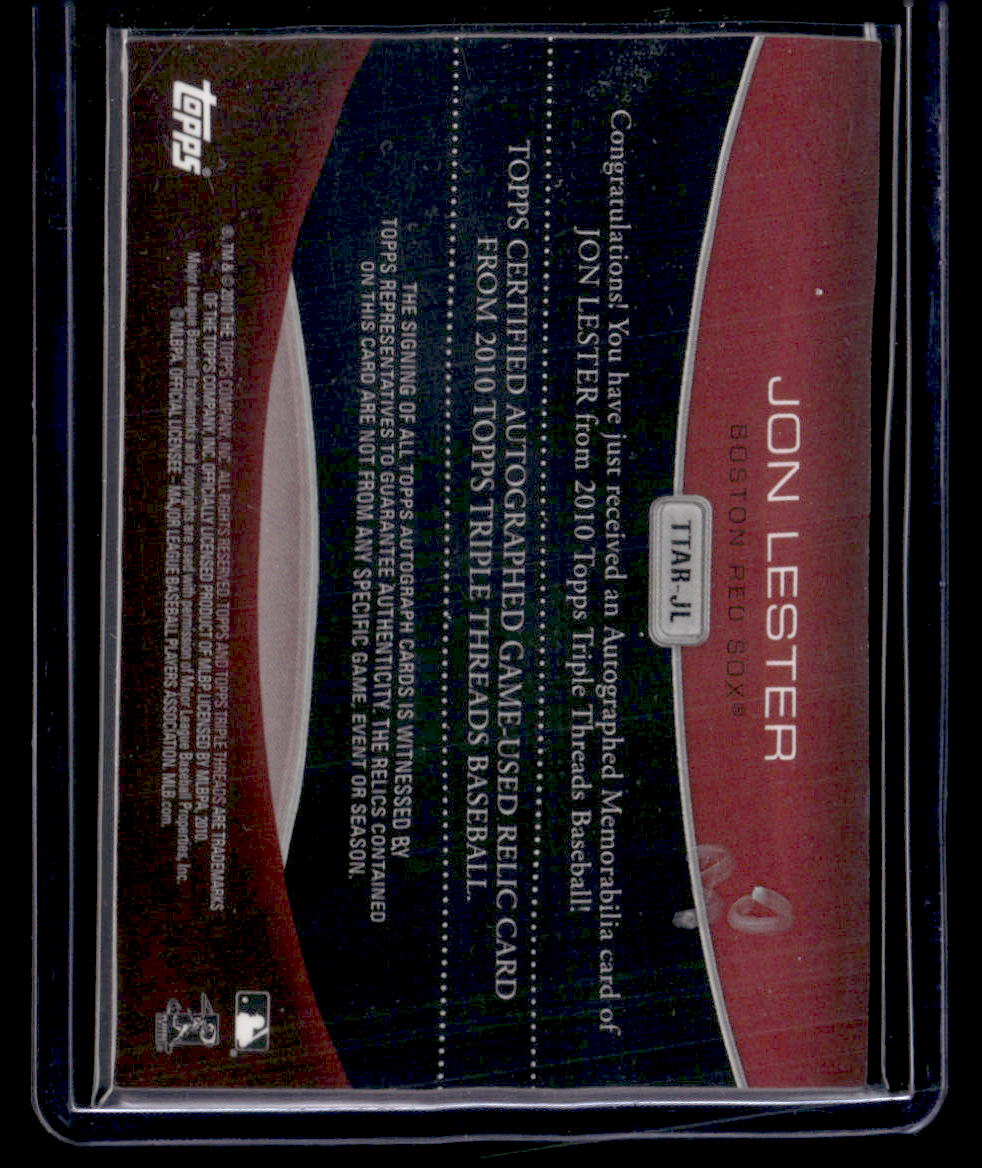 2010 Topps Triple Thread #TTAR-JL Jon Lester /18