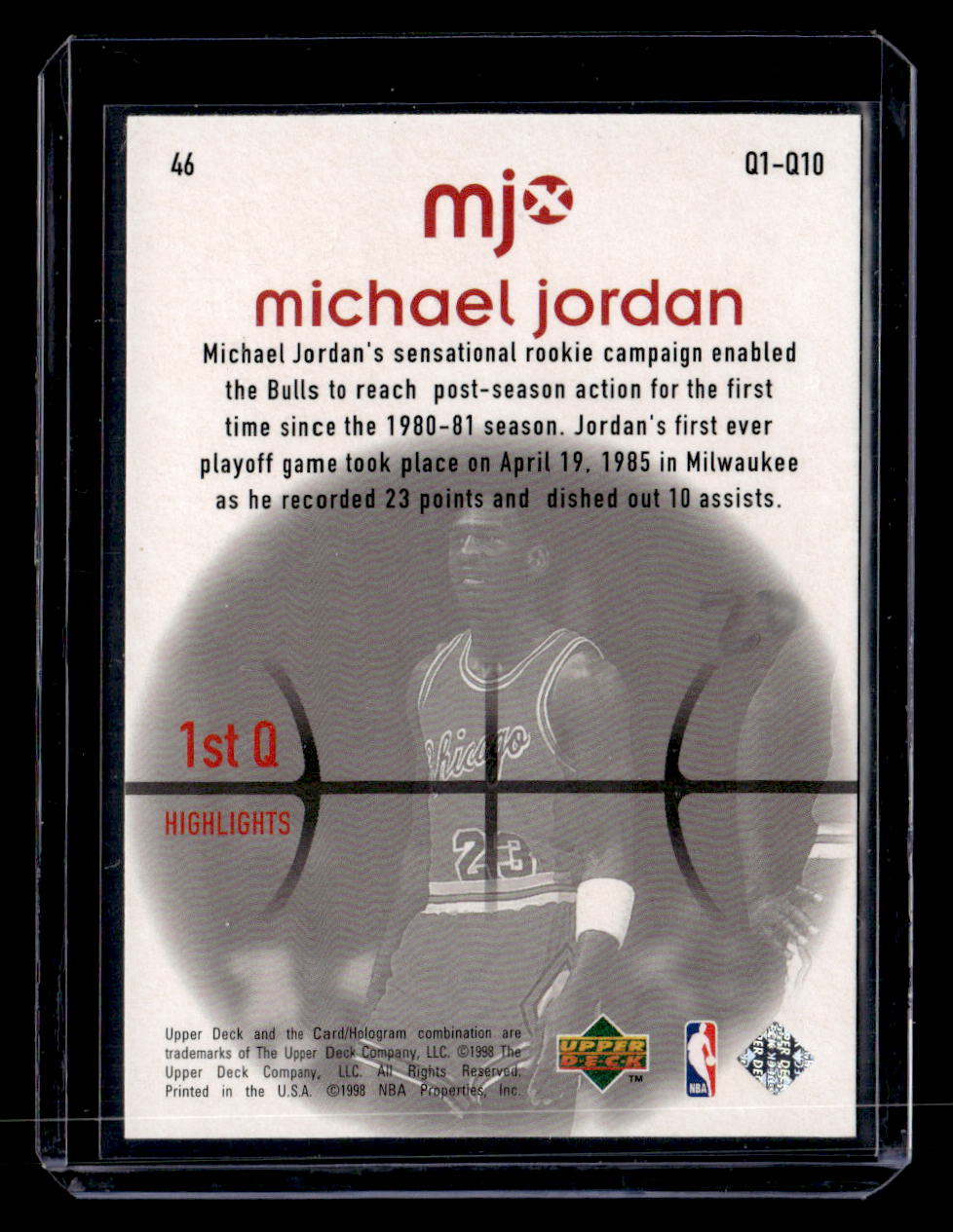 1998 Upper Deck MJx #46 Michael Jordan