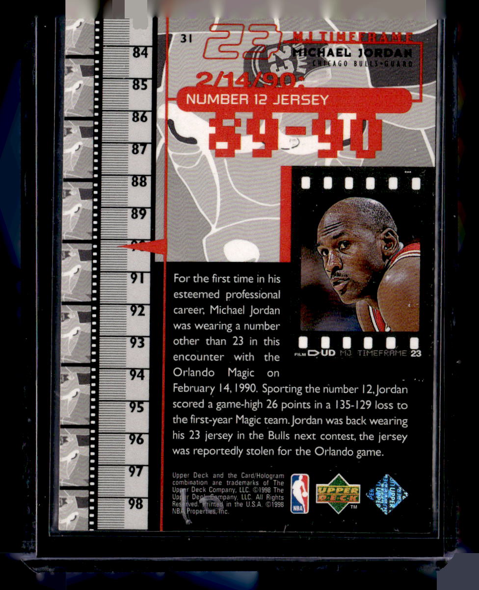 1998 Upper Deck Michael Jordan Living Legend #31 Michael Jordan