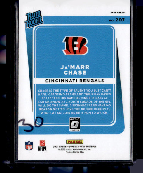 2020 Donruss Optic #207 Ja'Marr Chase silver