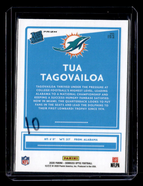 2020 Donruss Optic #152 Tua Tagovailoa Purple Shock