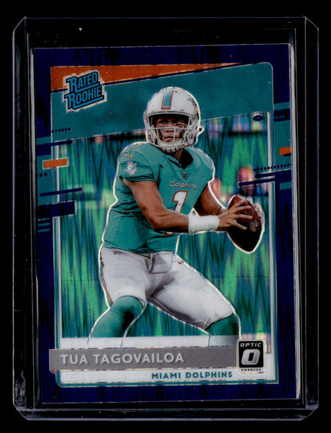 2020 Donruss Optic #152 Tua Tagovailoa Purple Shock