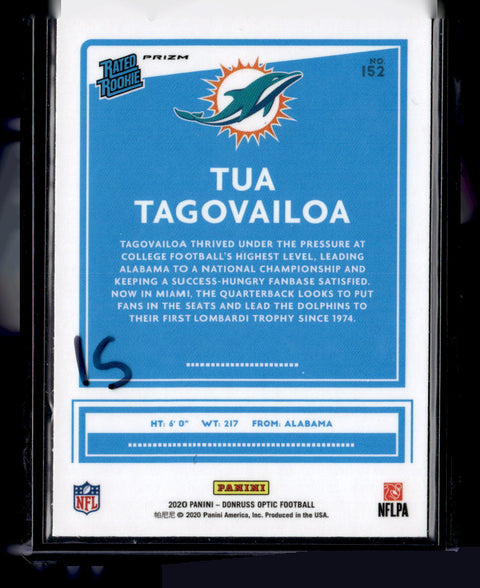 2020 Donruss Optic #152 Tua Tagovailoa Blue Scope