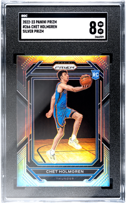 2022-23 Panini Prizm #266 Chet Holmgren Silver Prizm SGC 8 2466509