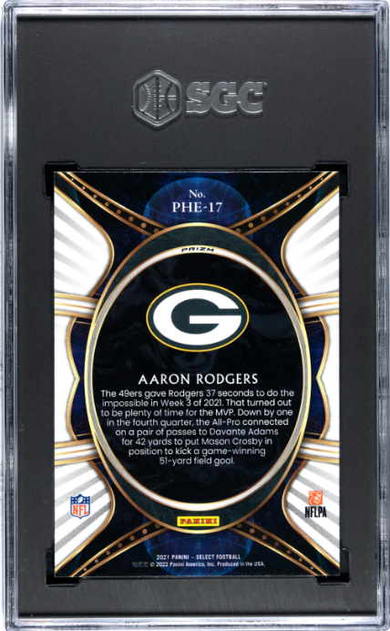 2021 Panini Select #PHE-17 Aaron Rodgers Phenomenon Silver Prizm SGC 10 2563057