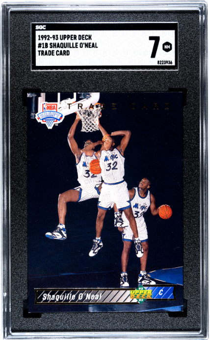 1992-93 Upper Deck #1B Shaquille O'Neal Trade Card SGC 7 8223936