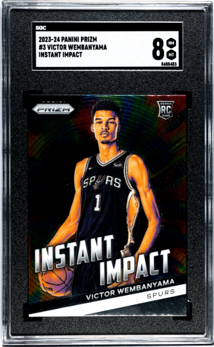 2023-24 Panini Prizm #3 Victor Wembanyama Instant Impact SGC 8 8488483