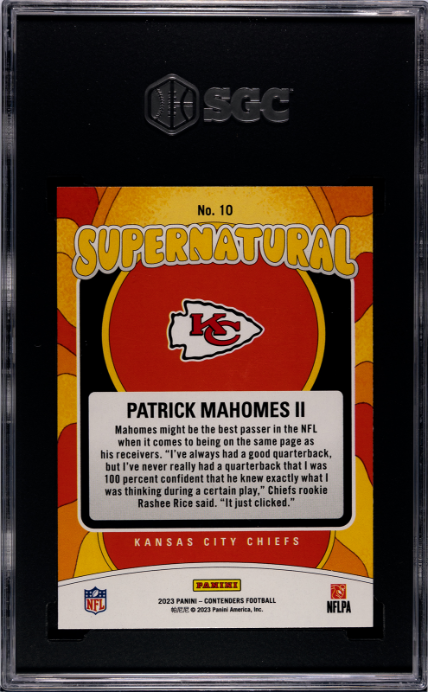 2023 Panini Contenders #10 Patrick Mahomes II Supernatural SGC 9.5 8888075