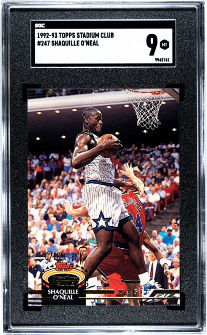 1992-93 Topps Stadium Club #247 Shaquille O'Neal SGC 9 9945741