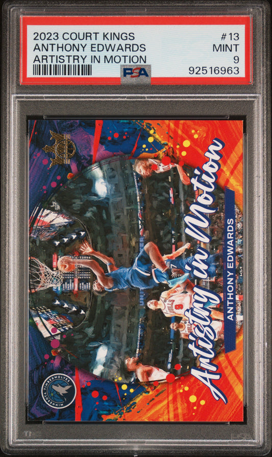2023 Panini Court Kings Artistry In Motion #13 Anthony Edwards PSA 9 92516963