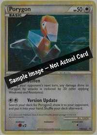 Pokemon,HGSS Promos,Porygon - HGSS22,Holofoil,Moderately Played — Sample Image, Not Actual Card
