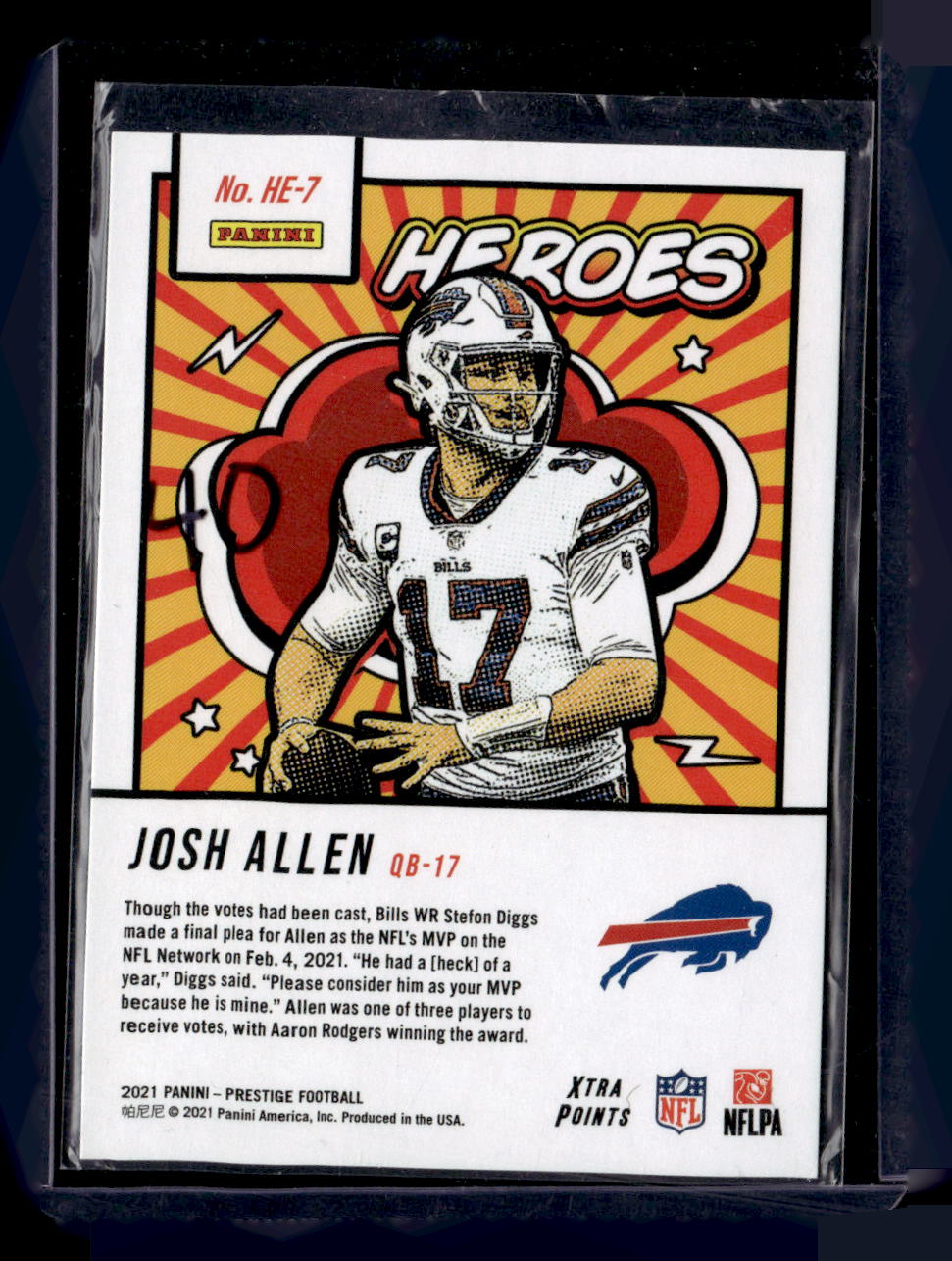 2021 Panini Prestige #HE-7 Josh Allen Heroes
