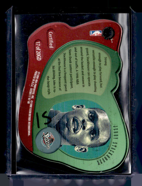 1997-98 E-X2001 #17 GD Jerry Stackhouse X2001 - Gravity Denied