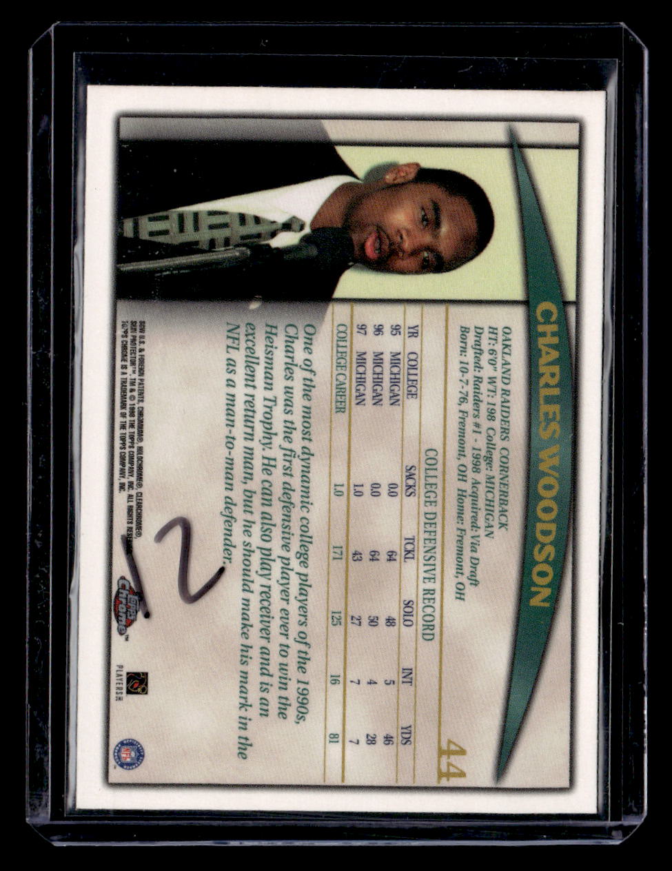1998 Topps Chrome #44 Charles Woodson
