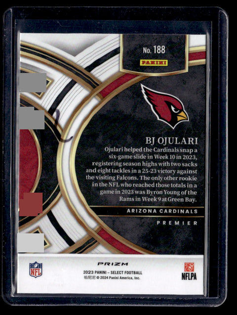 2023 Panini Select #188 Bj Ojulari Cosmic