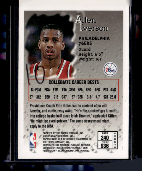 1996-97 Finest #240 Allen Iverson