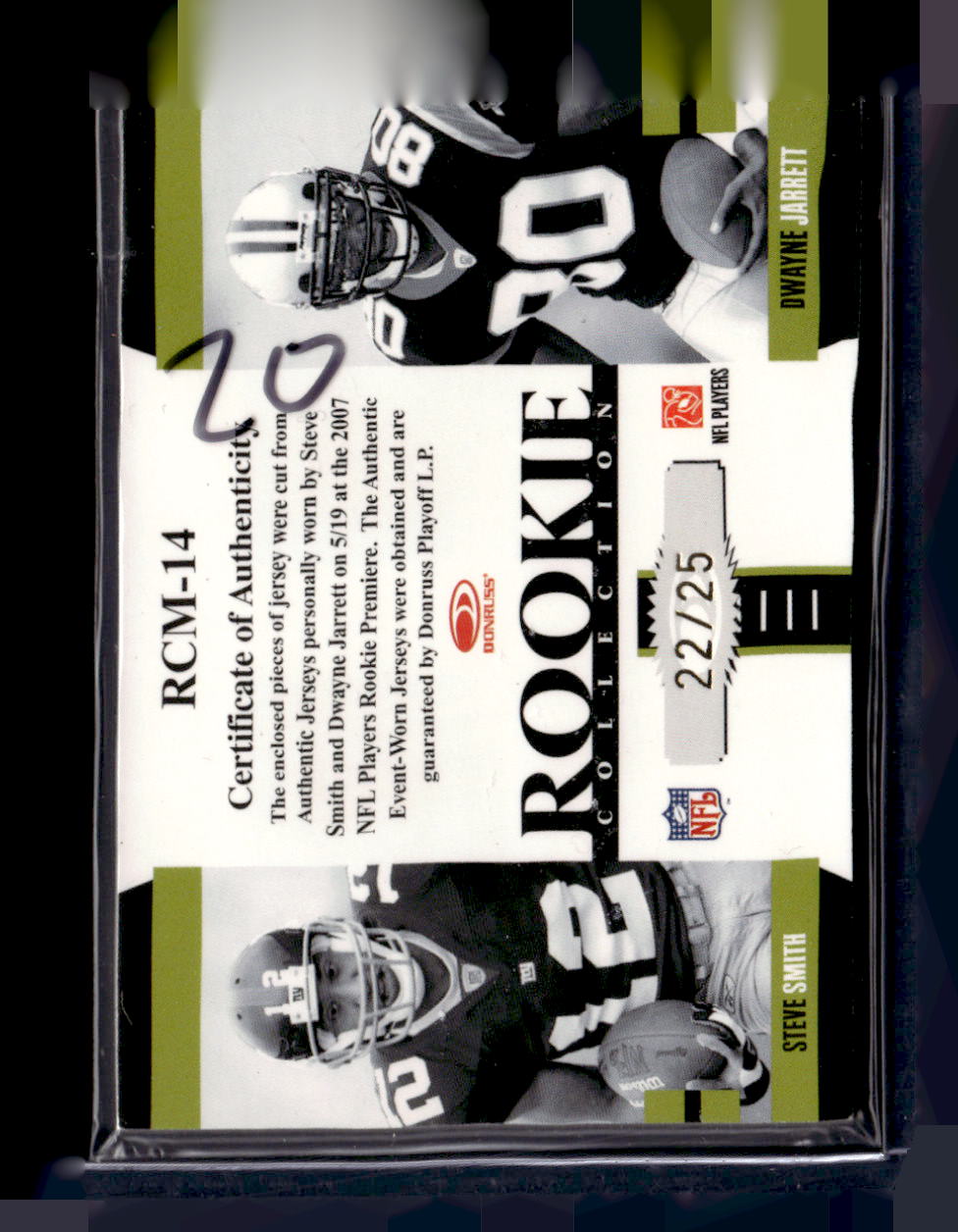 2007 Donruss Threads #RCM-14 Steve Smith / Dwayne Jarrett Rookie Collection /25