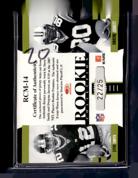 2007 Donruss Threads #RCM-14 Steve Smith / Dwayne Jarrett Rookie Collection /25