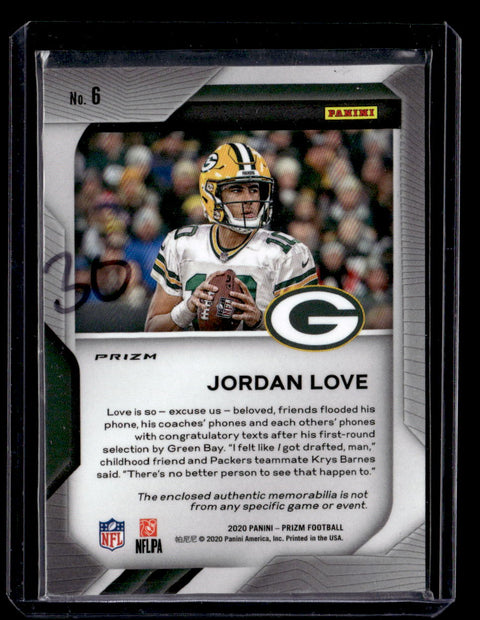 2020 Panini Prizm #6 Jordan Love Premier Jerseys