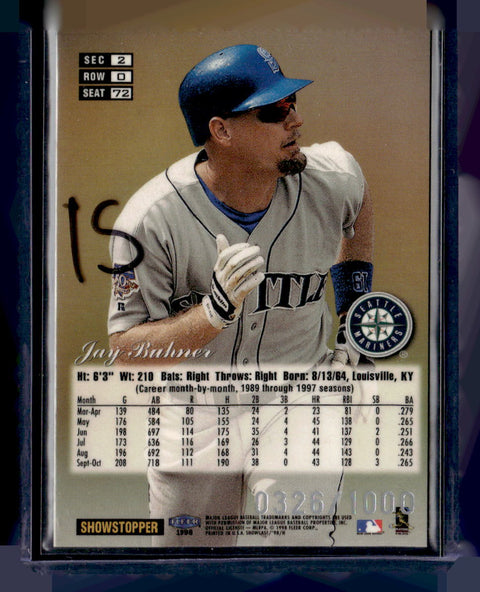 1998 Flair Showcase #72 Jay Buhner Flair Showcase Row 0 (Showcase) #/1000