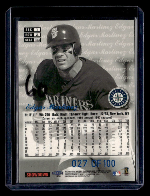 1998 Flair Showcase #103 Edgar Martinez Flair Showcase Row 2 (Style)