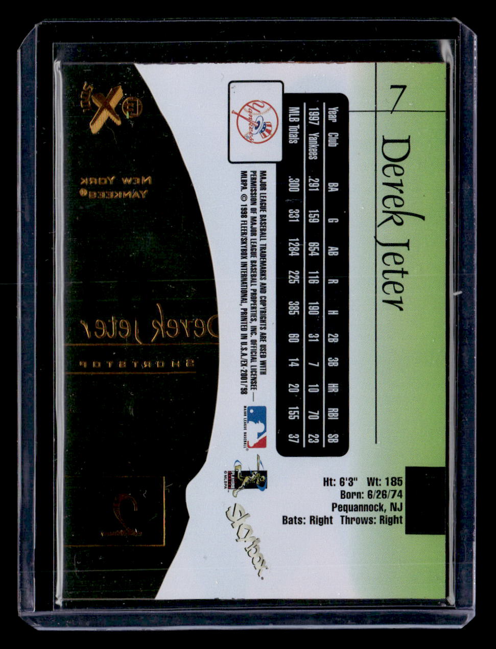 1998 Skybox E-X2001 #7 Derek Jeter