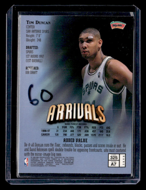 1997-98 Finest #325 Tim Duncan