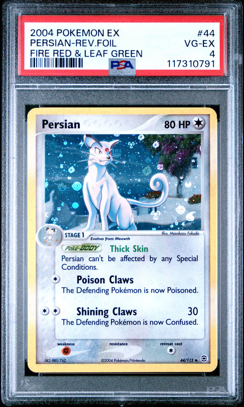 2004 Pokemon Ex Fire Red & Leaf Green Persian-Rev.Foil #44 PSA 4