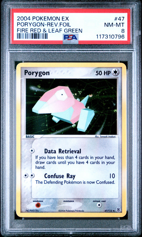 2004 Pokemon Ex Fire Red & Leaf Green Porygon-Rev.Foil #47 PSA 8