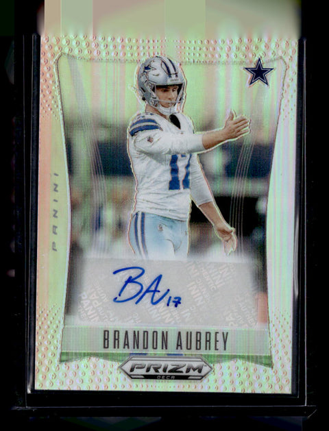 2024 Panini Prizm Deca #S-BAY Brandon Aubrey Signatures Silver Prizms